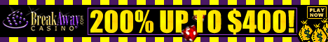 Best deposit bonus at Break Away Casino