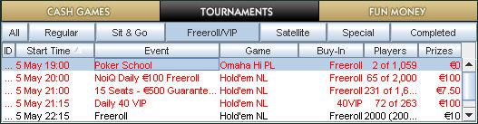 Poker School Tournaments